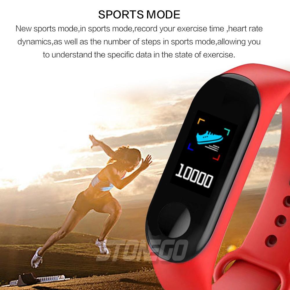 Trình theo dõi tập thể dục không thấm nước, Trình theo dõi hoạt động ngoài trời với nhịp tim Bước đồng hồ xem Bluetooth Pedometer Calorie Counter: Blue