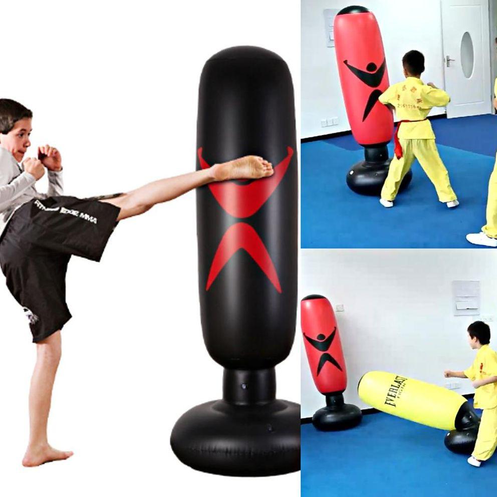 Bao Trụ Boxing Bơm Hơi Tự Cân Bằng Cao 1.6m