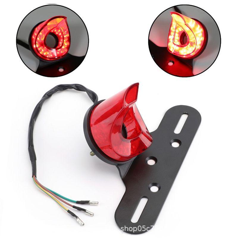 Phong cách mới nhất xe máy bán chạy đèn hậu LED sửa đổi theo phong cách hành trình khung biển số của Prince đèn hậu đèn chạy đèn phanh