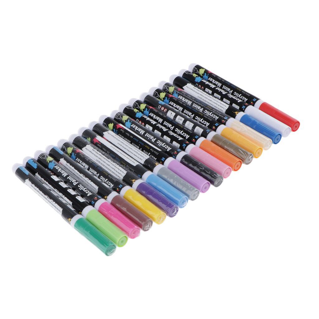 Paint Pens - Premium Acrylic Paint Pens & Rock Painting Kit for Painting Rocks, Glass, Ceramic, Porcelain. Permanent Oil Based Waterproof Markers