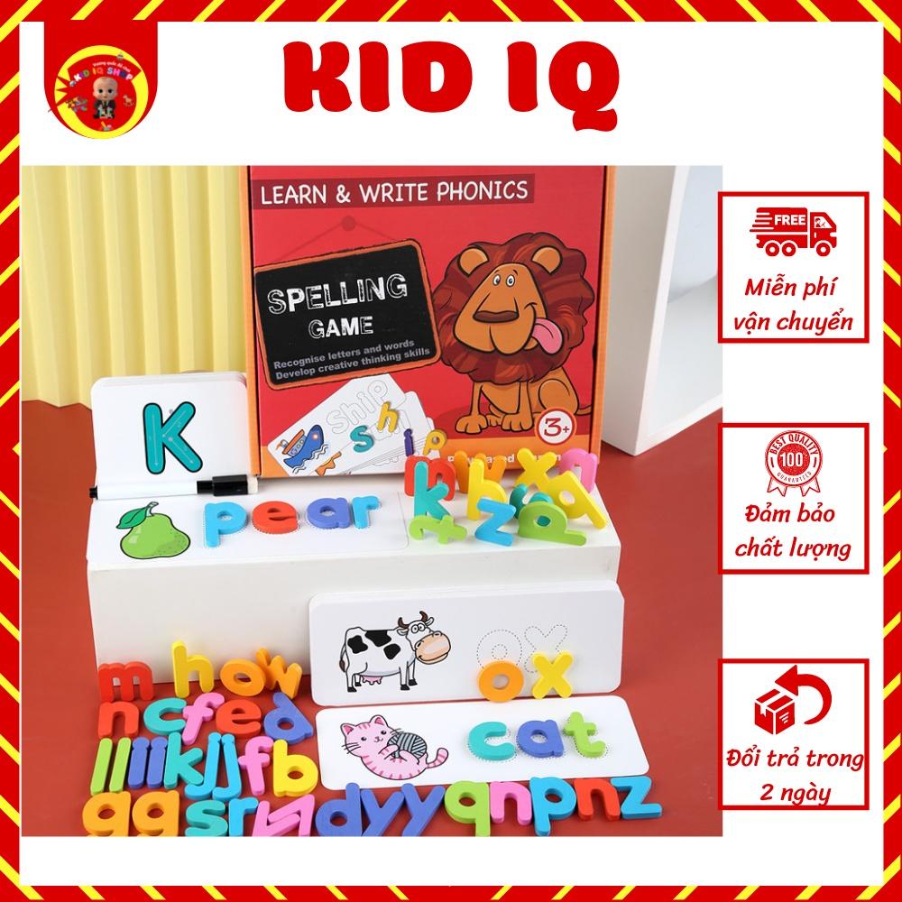 Đồ chơi giáo dục sớm cho bé học nhận dạng từ đánh vần trò chơi ghép hình tiếng anh Spelling Game Kid IQ