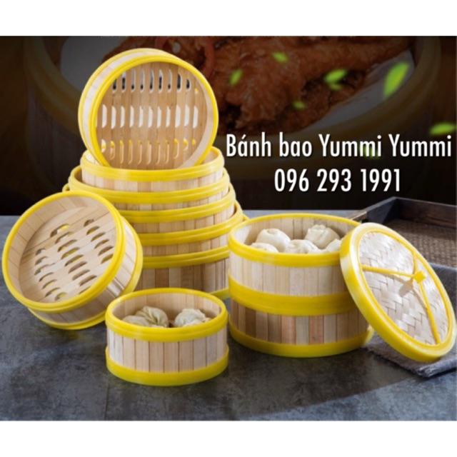 Xửng tre / lồng xửng tre viền nhựa hấp bánh bao , dimsum nhập khẩu