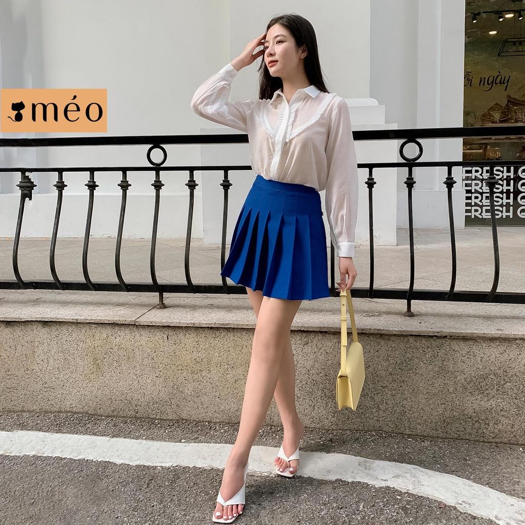 Chân váy tenis nữ Méo shop dáng ngắn xếp ly Flora