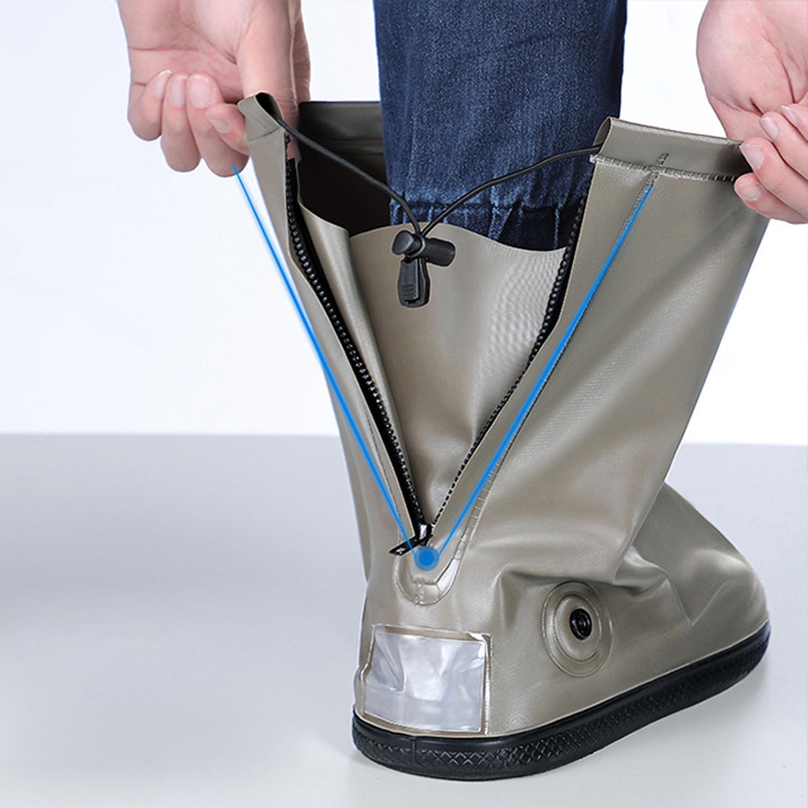 PVC Waterproof Rain Shoes Cover Overshoes Snow Protection for Adults Camping