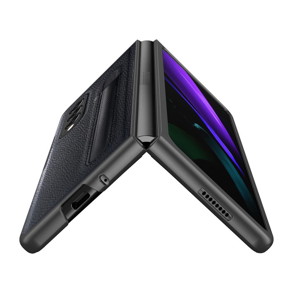 Ốp Lưng Cho Galaxy Z FOLD 6 / Z FOLD 5 / Z FOLD 4 Chống Sốc Bằng Da Có Ngăn Đựng Bút ( KHÔNG BAO GỒM BÚT )