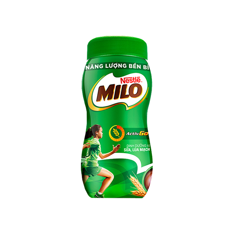 [Tặng Bình Nước Milo 700ml] Thức uống lúa mạch Nestlé MILO Nguyên chất 400g (hũ nhựa)