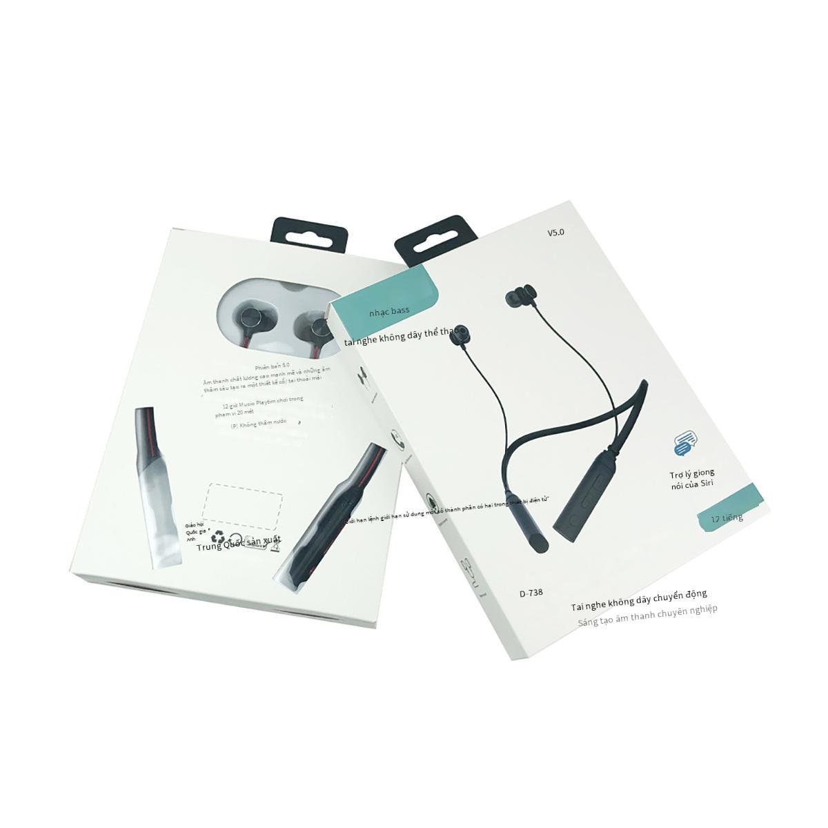 Tai nghe đeo cổ thương mại điện tử phong cách mới nhất Bluetooth 5.0 loa siêu trầm hút từ tính gắn trên cổ thể thao không dây
