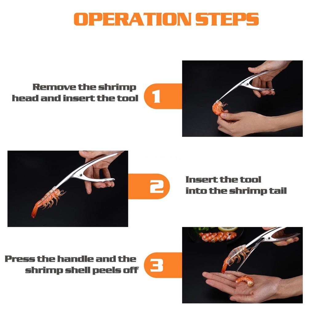 Dụng Cụ Bóc Vỏ Tôm Bằng Thép Không Gỉ