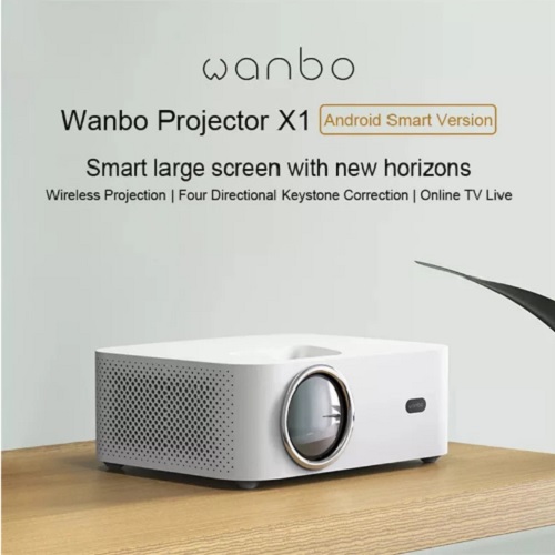 Máy chiếu mini Wanbo X1 Pro-Android 9.0 hỗ trợ điện thoại di động và máy chiếu 4k xem phim đồng thời (kết nối WiFi) - Hàng chính hãng