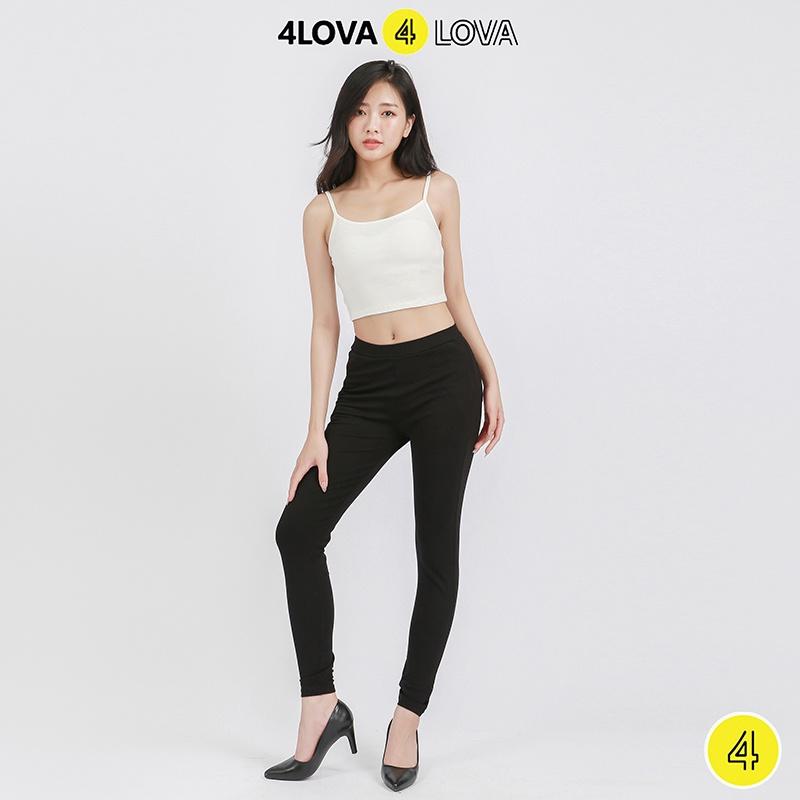 Quần legging nữ nâng mông 4LOVA dáng dài cạp cao giữ nhiệt phối túi sau năng động