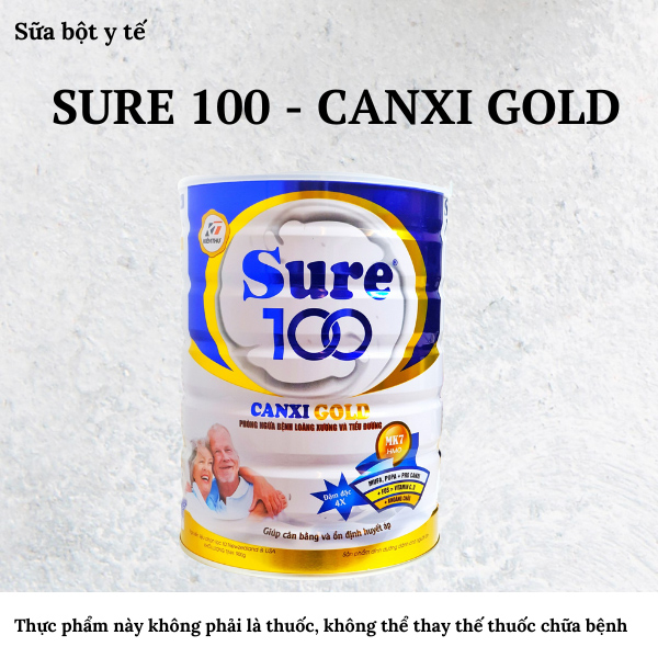 Sure 100 - Canxi Gold Hộp 900g