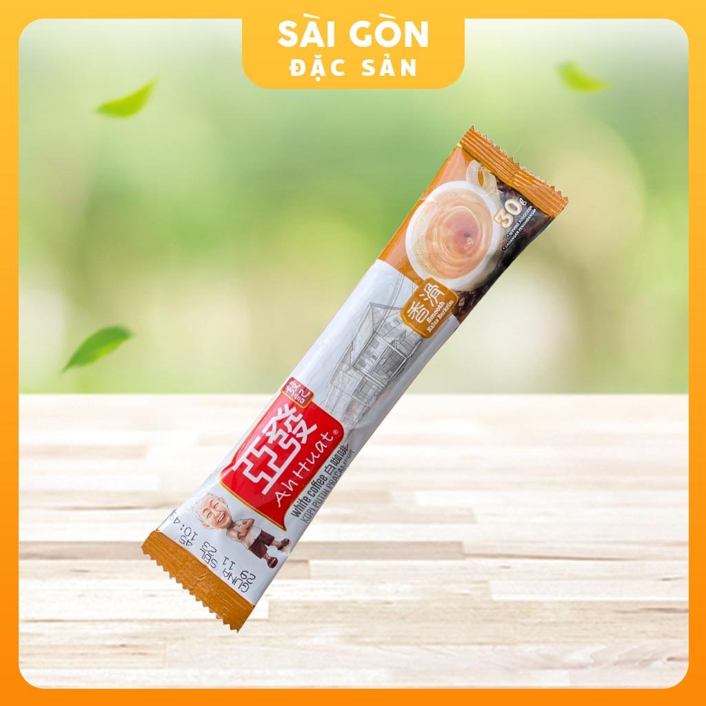 Cà phê trắng hòa tan 3 in 1 Ah Huat White Coffee Malaysia - Vị Smooth/truyền thống