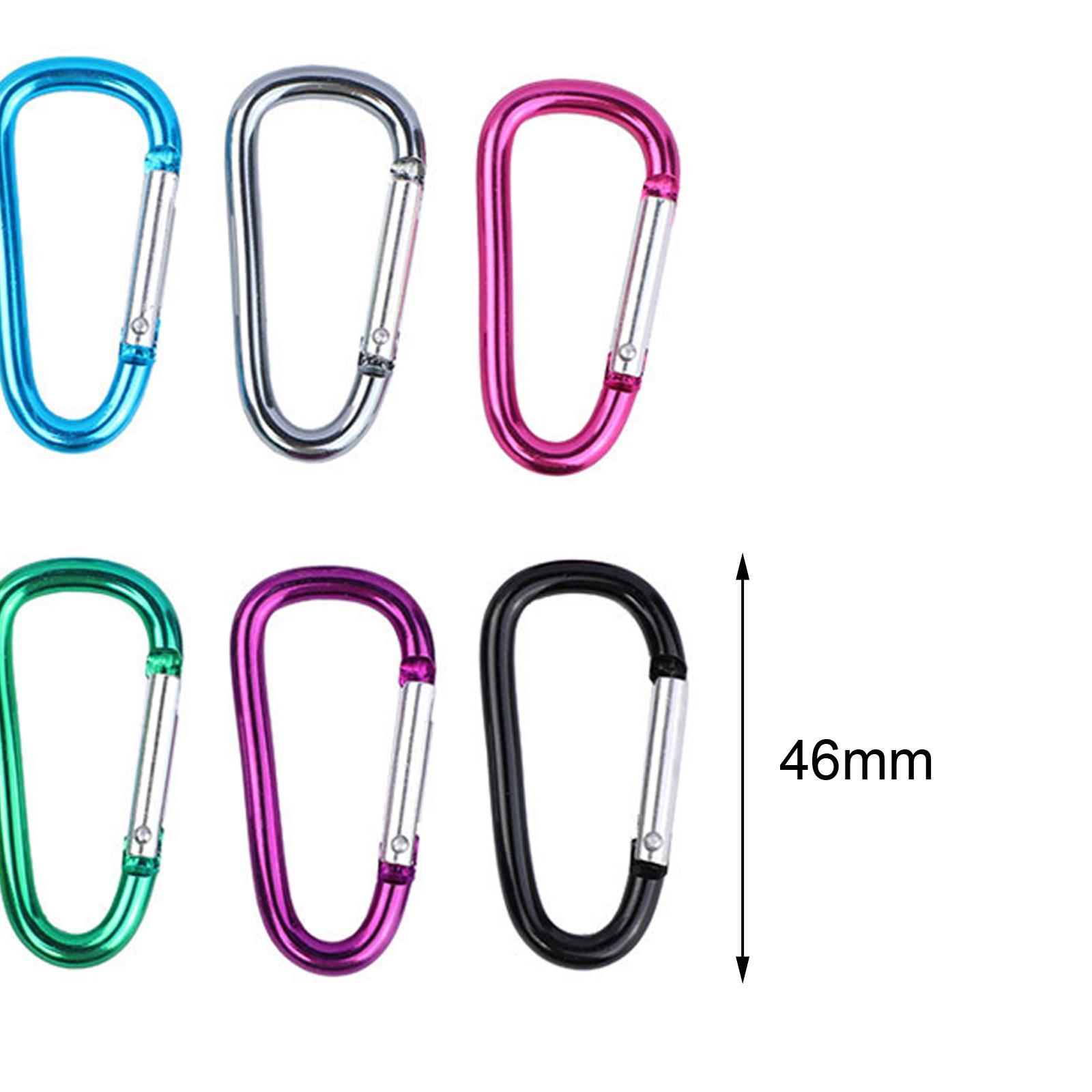 10Pcs D Shaped Carabiners Small Snap Hook Carabiner Clip for Backpack Bag