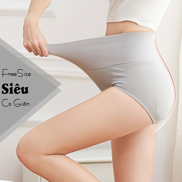 Quần lót y tế cotton cạp cao thông hơi - Quần gen bụng, nâng mông kháng khuẩn xuất Nhật - 482