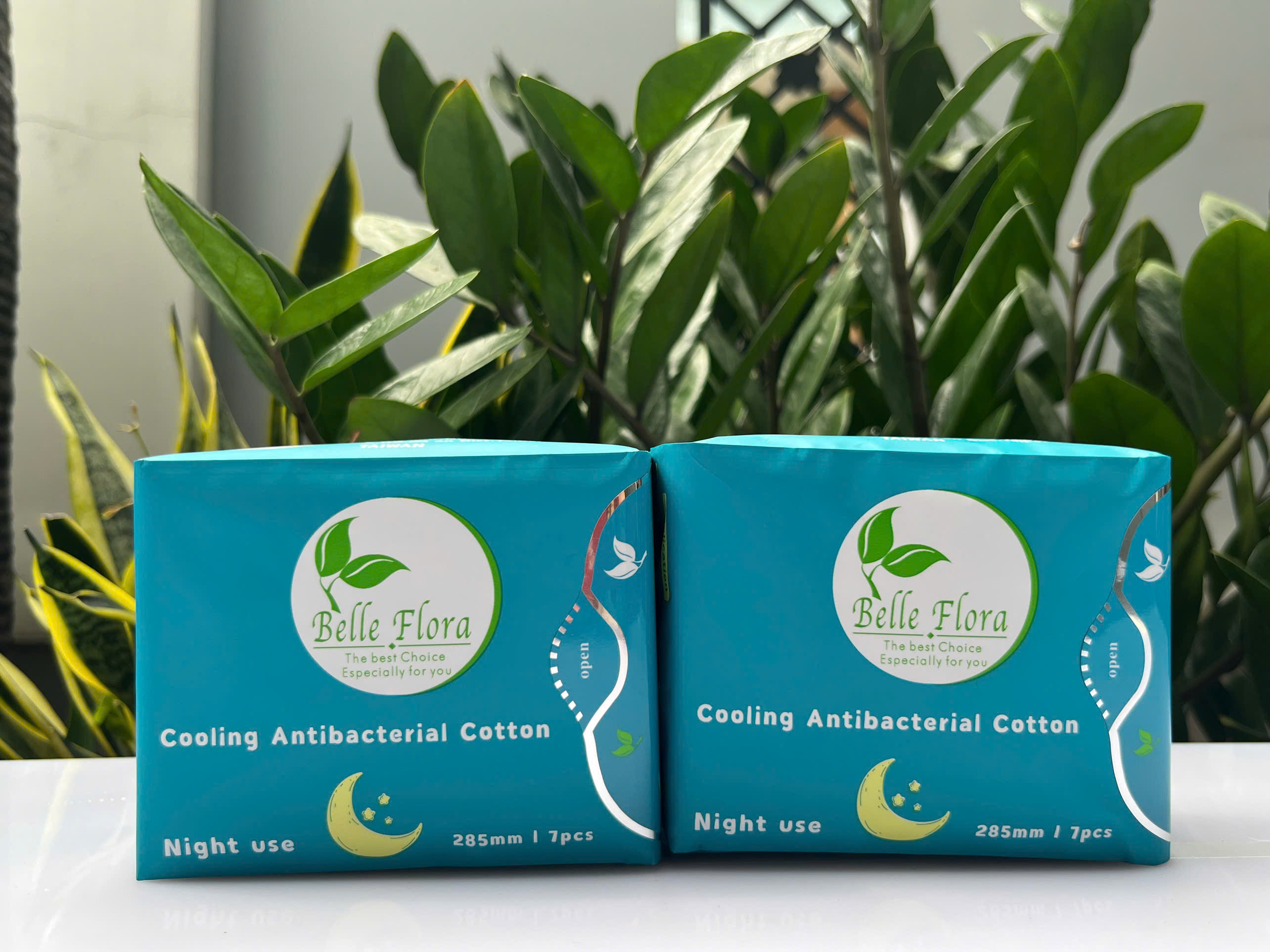 Bộ Băng Vệ Sinh Belle Flora Việt Nam Ban Đêm Cotton 280mm 7 miếng - combo 2 gói