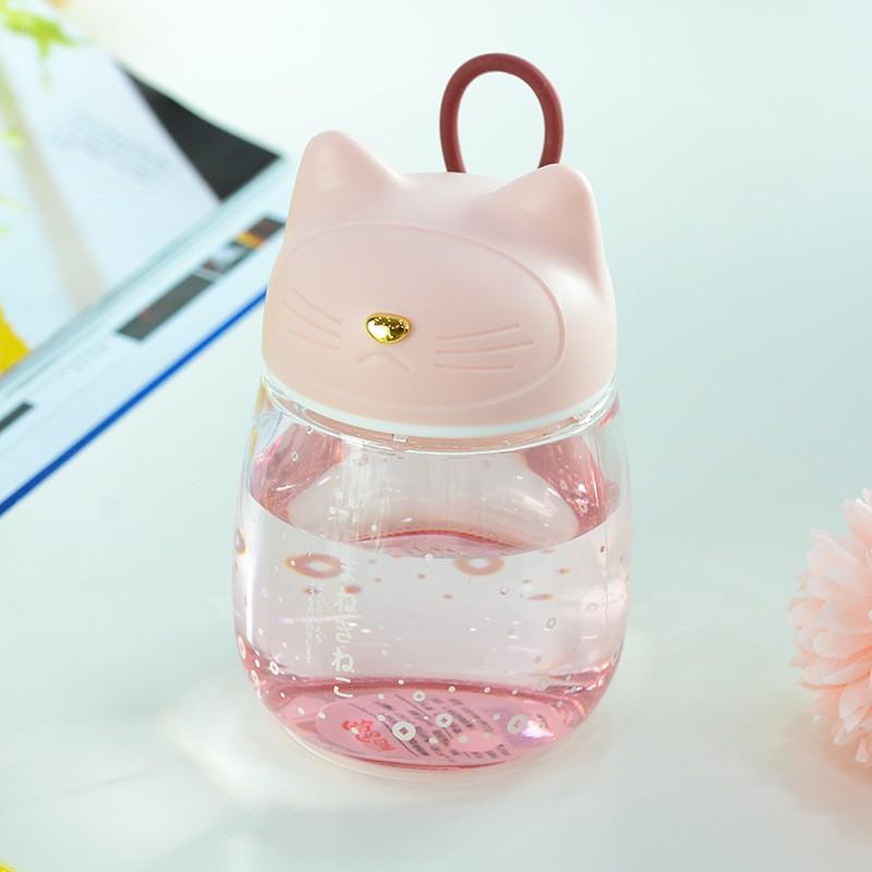 Bình thủy tinh mèo thần tài Nhật cực xinh xắn 300ml