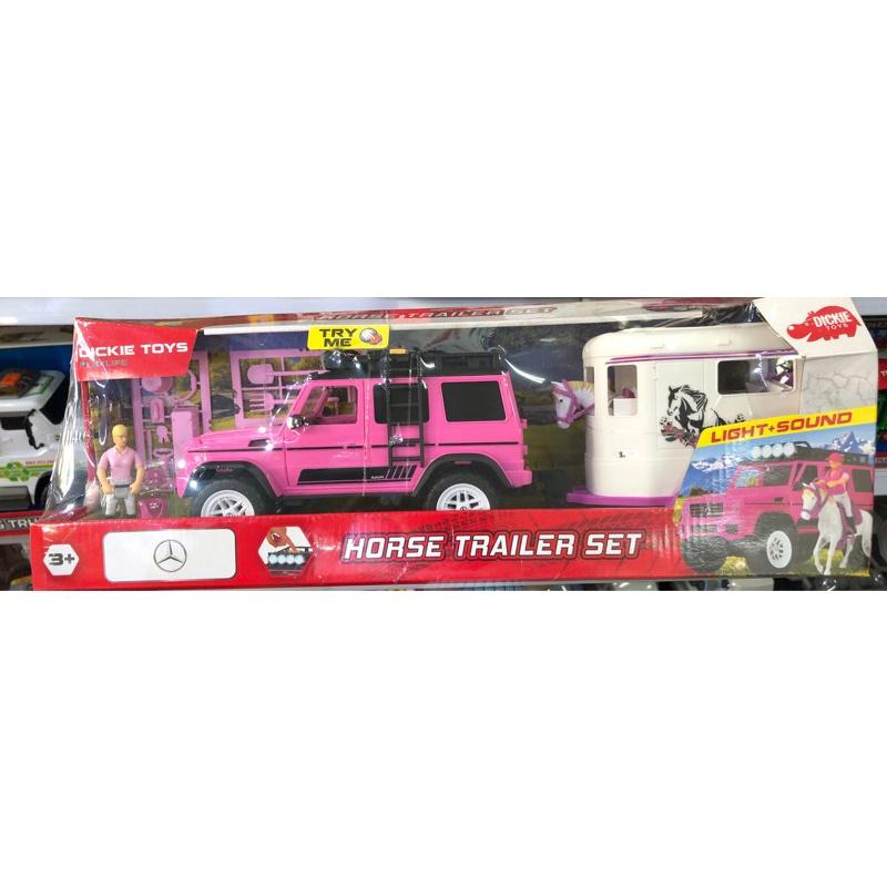 Bộ Đồ Chơi Xe DICKIE TOYS Playlife-Horse Trailer Set Pink 203838007