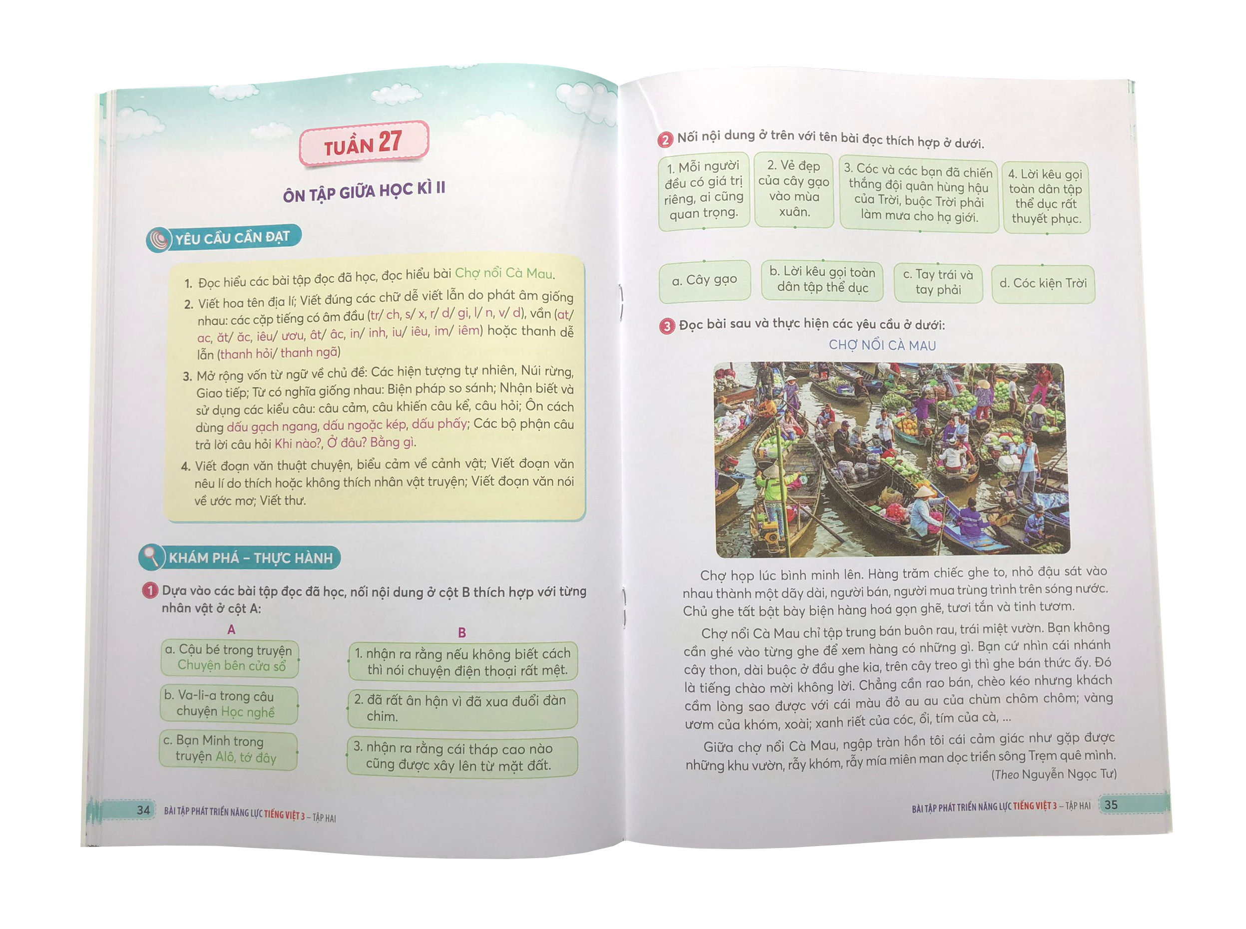 Bài tập phát triển năng lực Tiếng Việt 3 Tập 2
