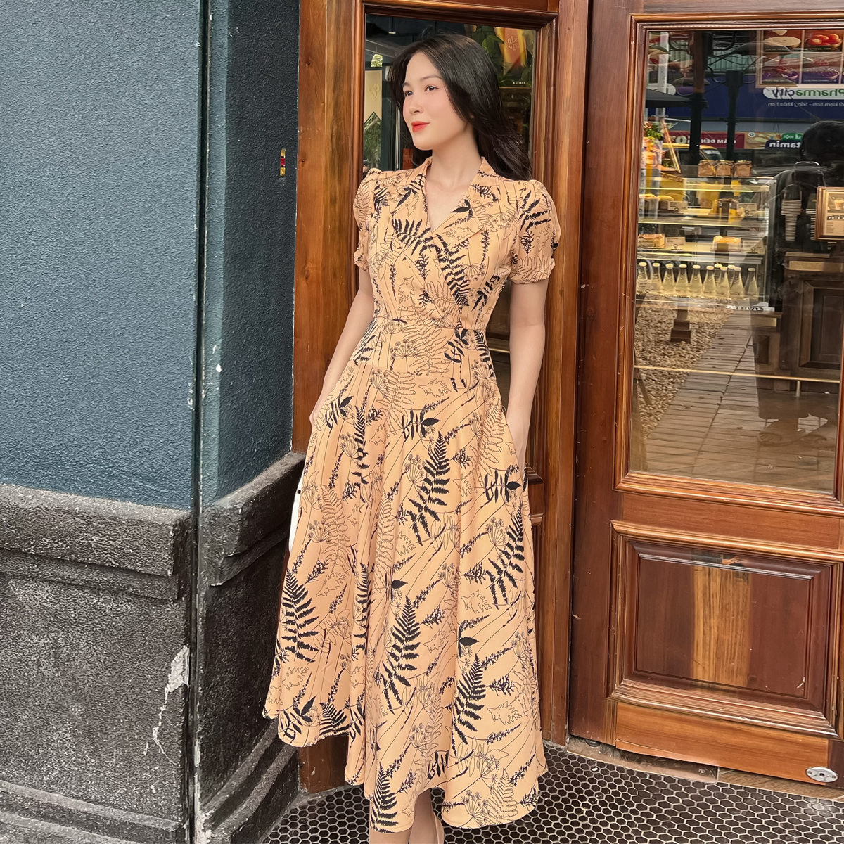 [HCM] Đầm xòe cổ đantol sang chảnh D101 - Lady Fashion - Khánh Linh Style