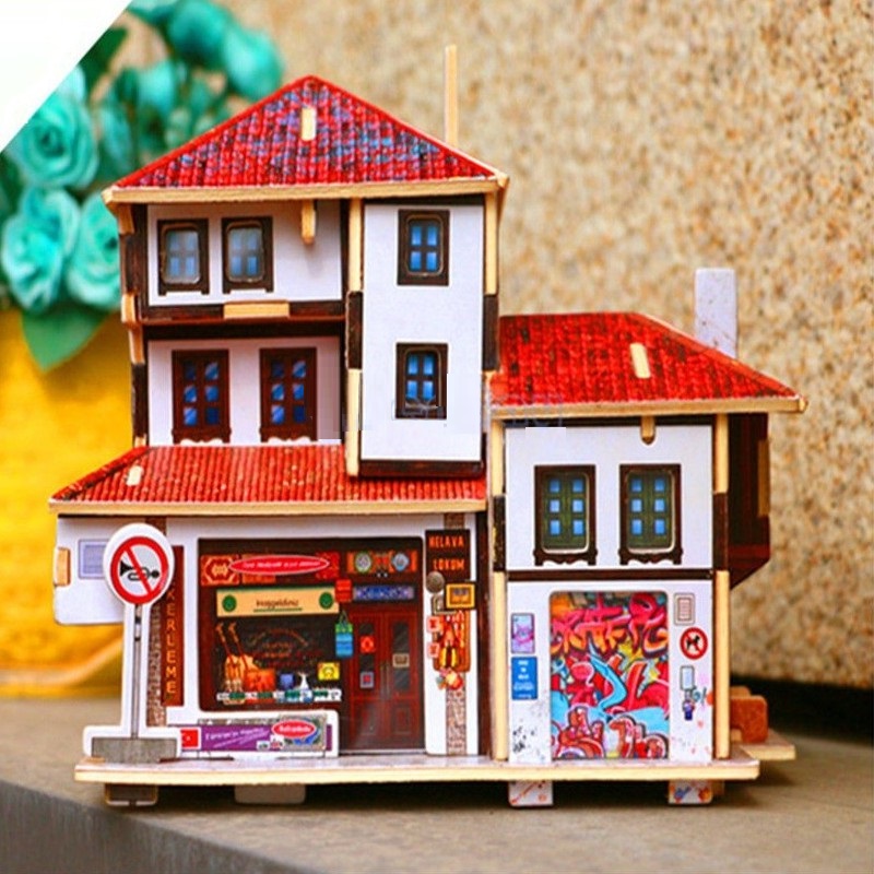 Đồ chơi lắp ráp gỗ 3D Mô hình Turkey Souvenir Store F143