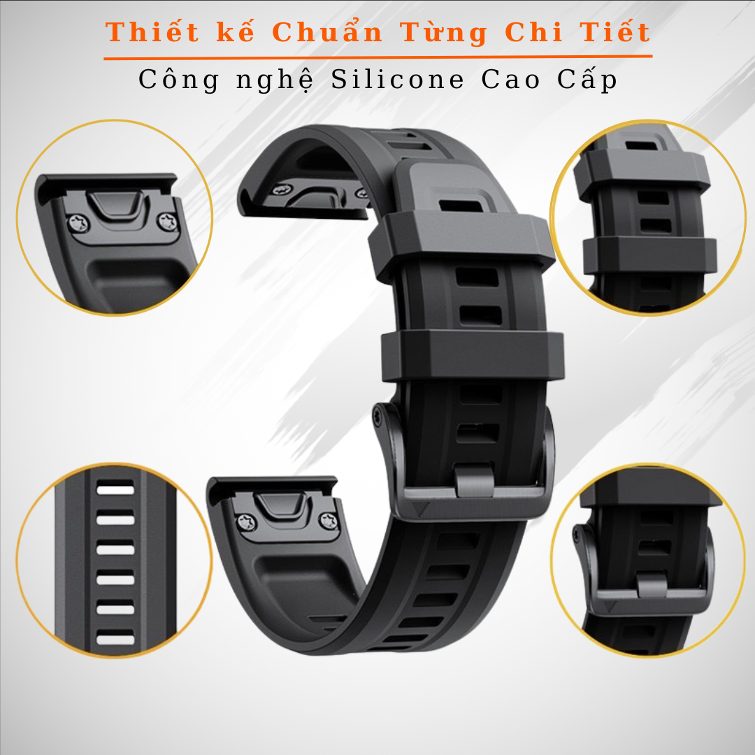 Dây Đeo Thay Thế Dành Cho Đồng Hồ Thông Minh Garmin Quickfit, Kai.N Garmin Sport Armor Band - Hàng Chính Hãng