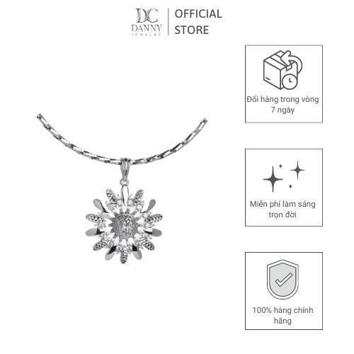 Mặt Dây Chuyền Nữ Bạc 925 Danny Jewelry Xi Bạch Kim DI4GZ004