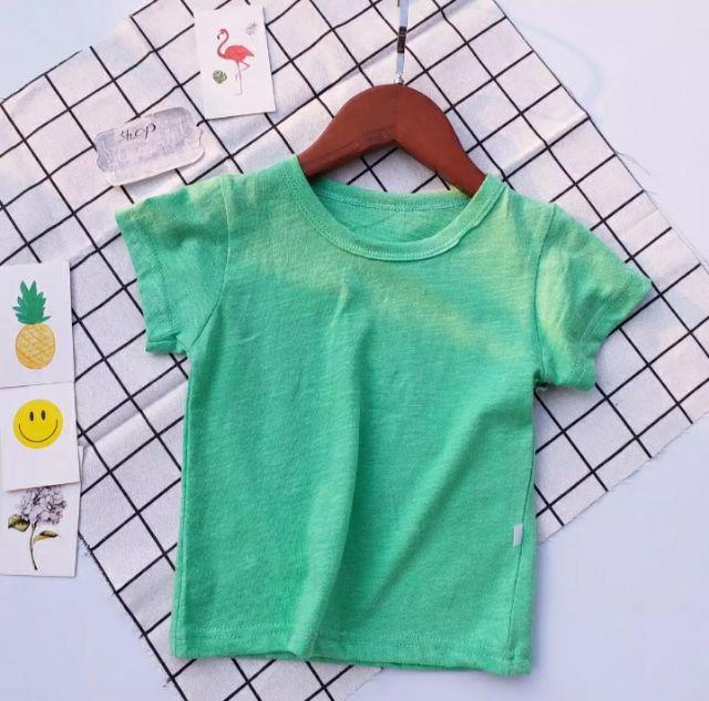 ÁO THUN TRƠN KIỂU DÁNG BASIC CHO BÉ 8-18KG