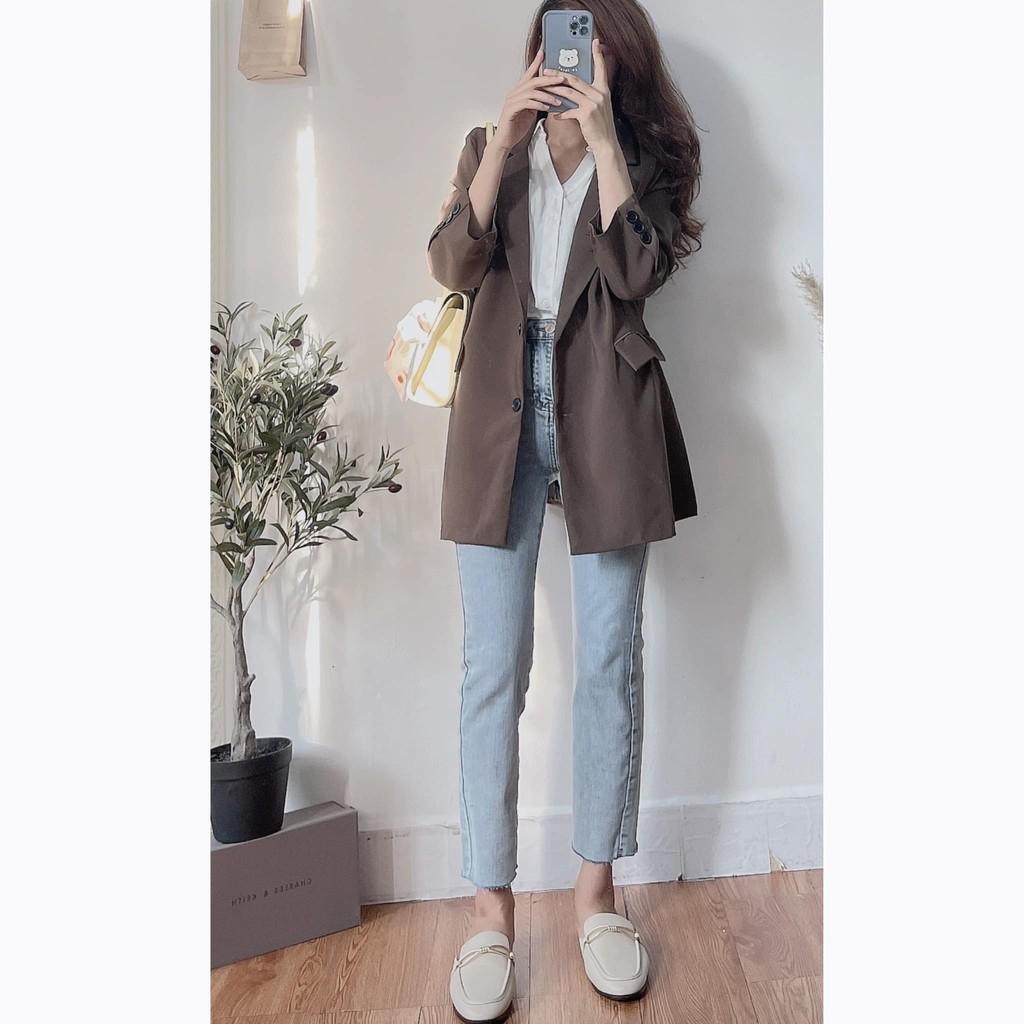 Áo khoác vest blazer nữ 2 lớp dài tay myl.fashion