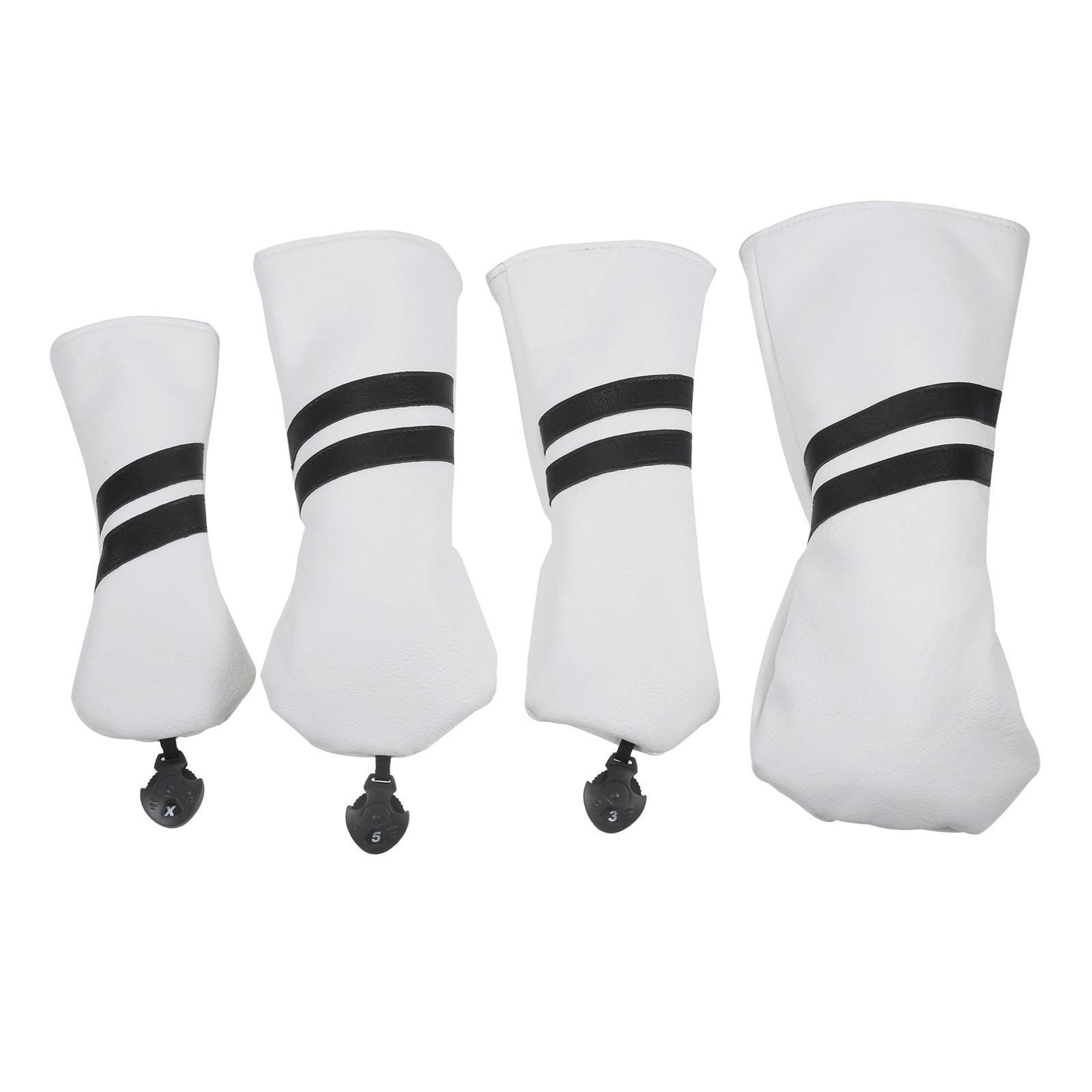 Golf Club Head Cover Protective Covers with Tags Long Neck Water Resistant