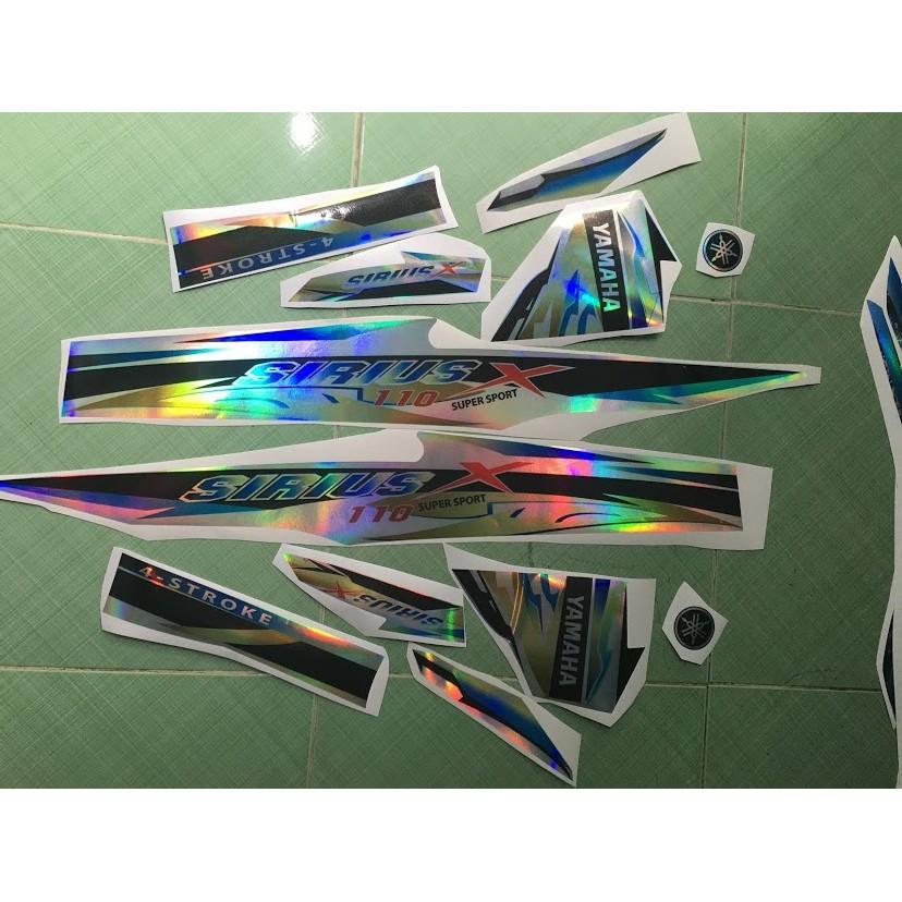 Tem sirius 110 bạc vàng gold crom