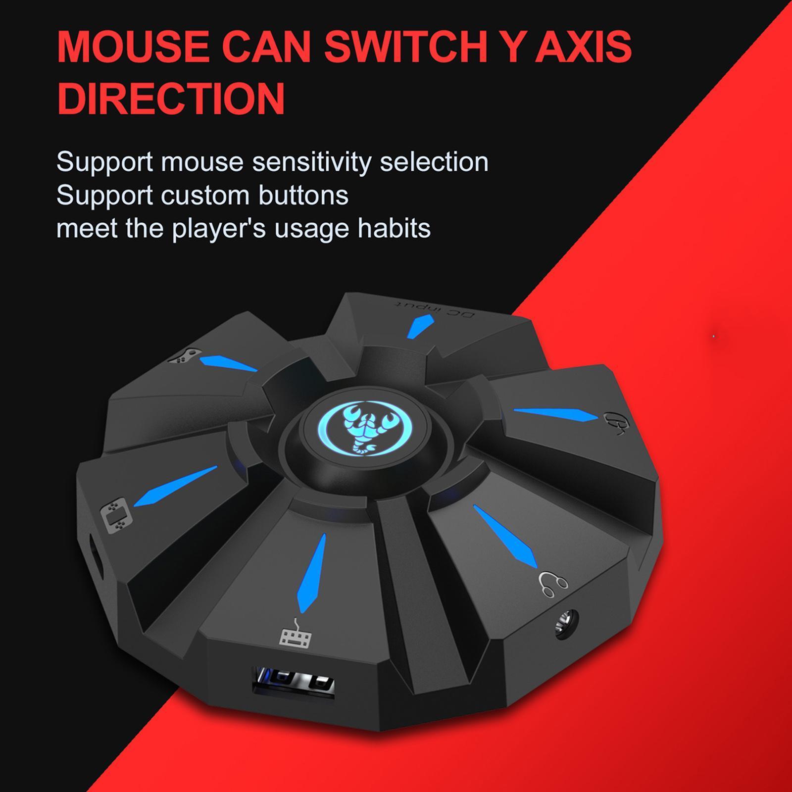 ABS USB Gaming Keyboard Mouse Console Adapter Type C for PS3
