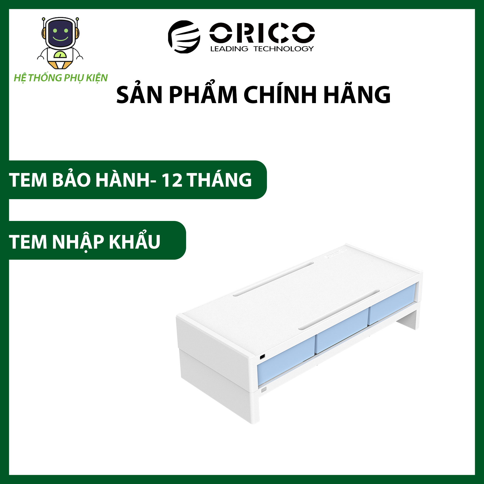 Giá Đỡ Màn Hình ORICO XT-02L-WH-BP Hàng Chính Hãng