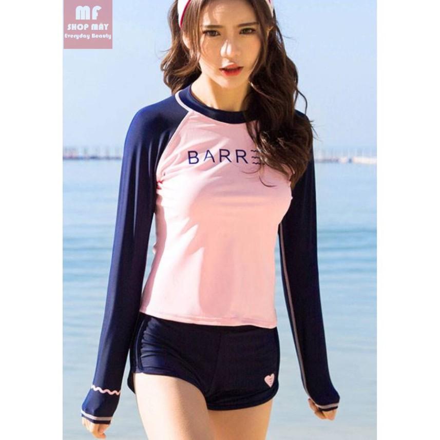 Đồ Bơi Tay Dài Chống Nắng AT540 Mây Xanh Áo Tắm Hai Mảnh Áo Dài Tay Quần Bơi Short