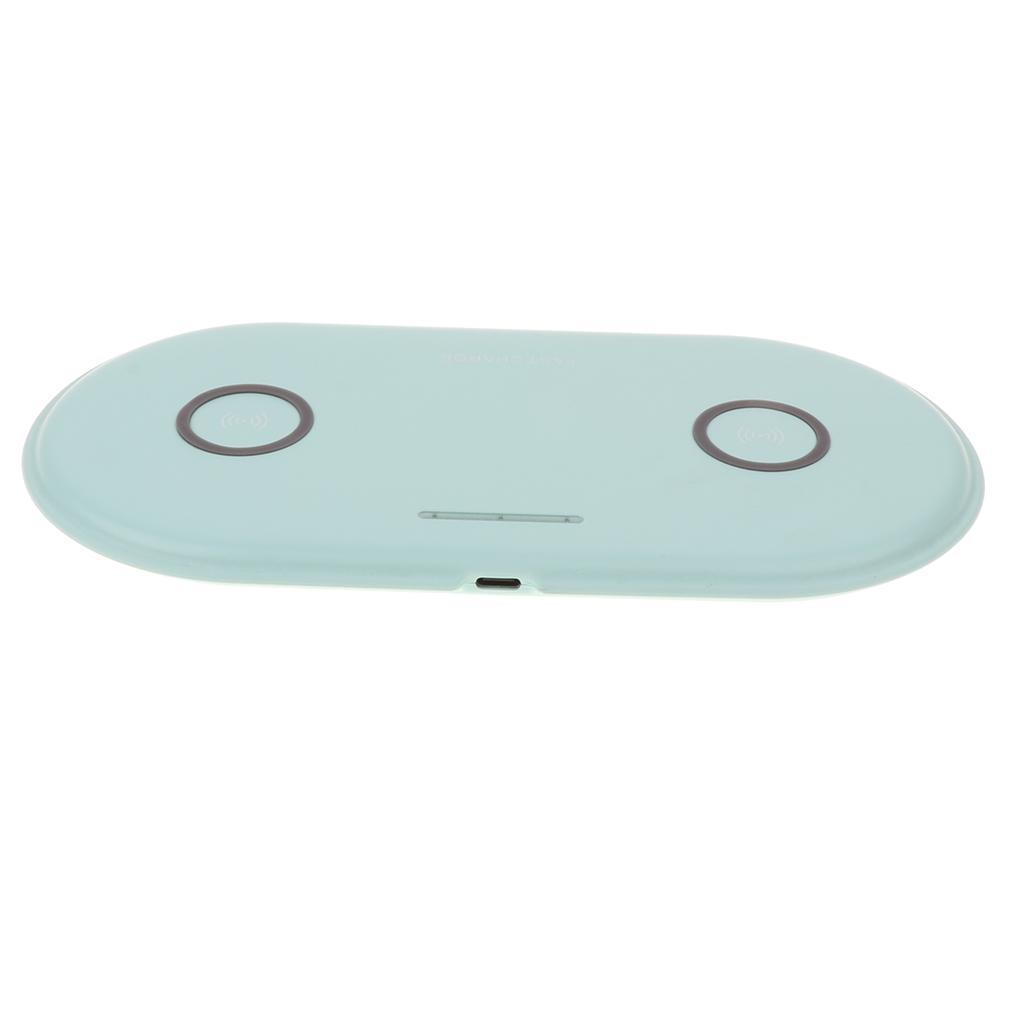 5W QI Dual Wireless Charger Pad Fast Charging Dock for Phone