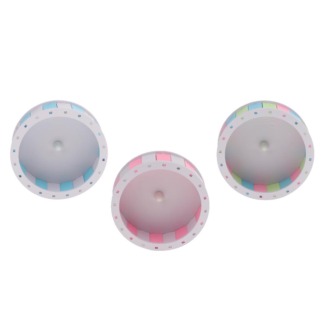 Hamster Silent Exercise Wheel Jogging Running Toy For Guinea Pig Blue White