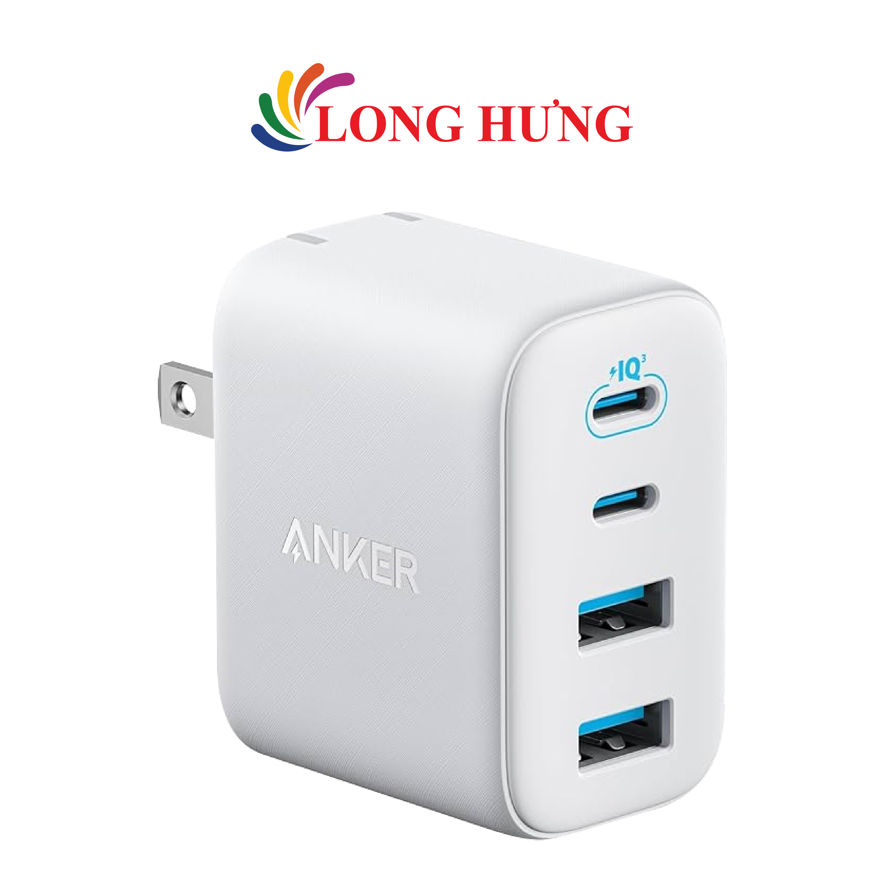 Cốc sạc Anker Zolo Fast Charging Portable 4-in-1 2USB 2Type-C 50W A121E - Hàng chính hãng