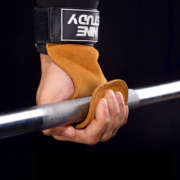 Găng tay tập Gym -Dây kéo lưng NINE STUDY - Hỗ trợ Deadlift, nâng tạ, lên xà