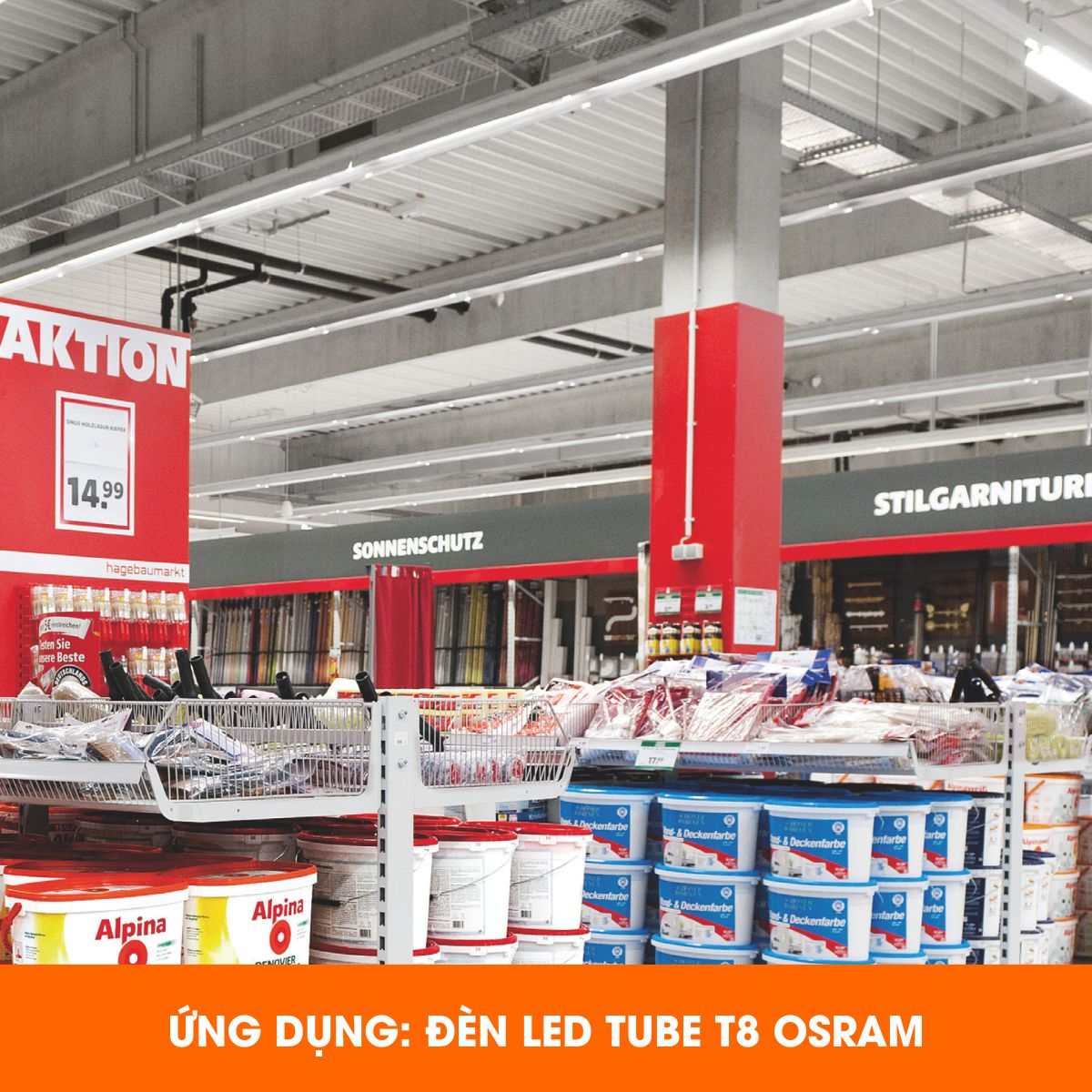 Bóng đèn LED T8 Osram SubstiTUBE Advanced 14W 6500K 2,100 lm 1.2m G13 50,000 giờ - Ánh sáng Trắng