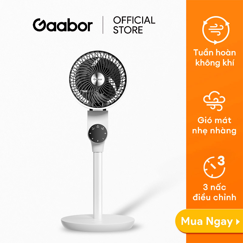 Quạt tuần hoàn không khí Gaabor GFD-N240A gió đối lưu độ ồn thấp - Hàng chính hãng