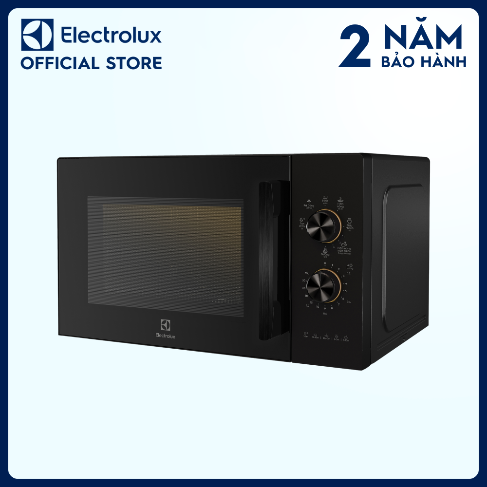 Lò vi sóng để bàn tích hợp nướng đối lưu Electrolux 23L - EMG23K22B - Chức năng vi sóng, nướng , hâm nóng &amp; làm giòn món chiên - Bảo hành 2 năm toàn quốc [Hàng chính hãng]