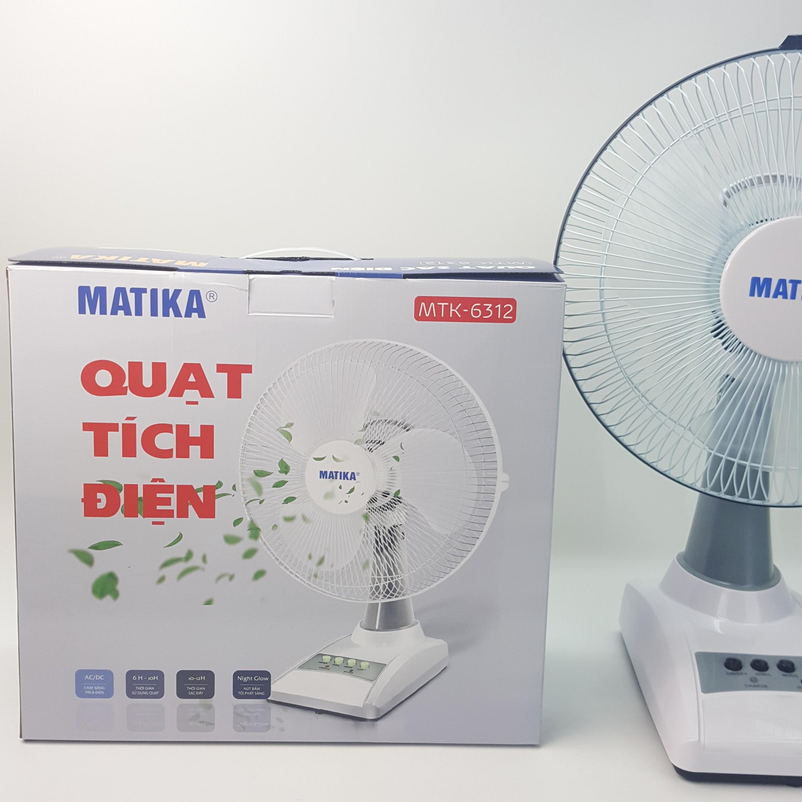 Quạt tích điện Matika MTK- 6312 -  Hàng Chính Hãng