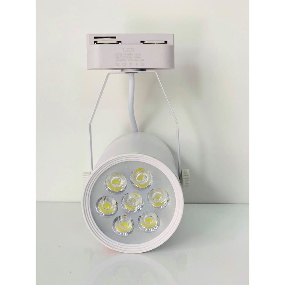 Đèn ray hạt chiếu điểm led SMD 7W vỏ đen - trắng dùng trong ngành trang trí, quảng cáo - màu sắc ngẫu nhiên