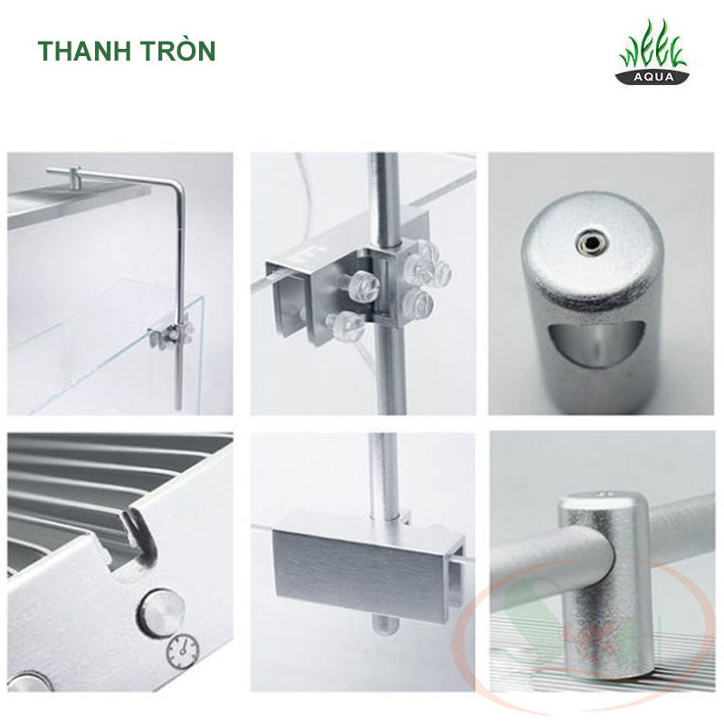 Chân treo đèn Week chữ L thanh tròn, dẹt treo nâng cao đèn bể cá tép thủy sinh