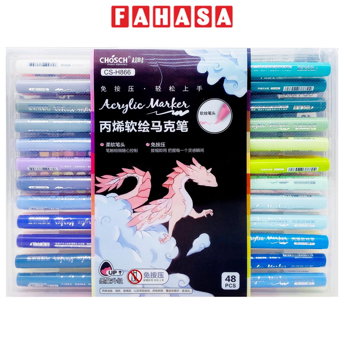 Hộp 48 Bút Lông Màu Acrylic - Chosch H866