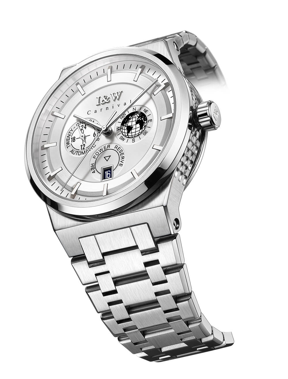 Đồng hồ nam chính hãng IW Carnival IW782G-6 ,kính sapphire,chống xước,chống nước 50m,Bh 24 tháng,máy cơ (automatic)