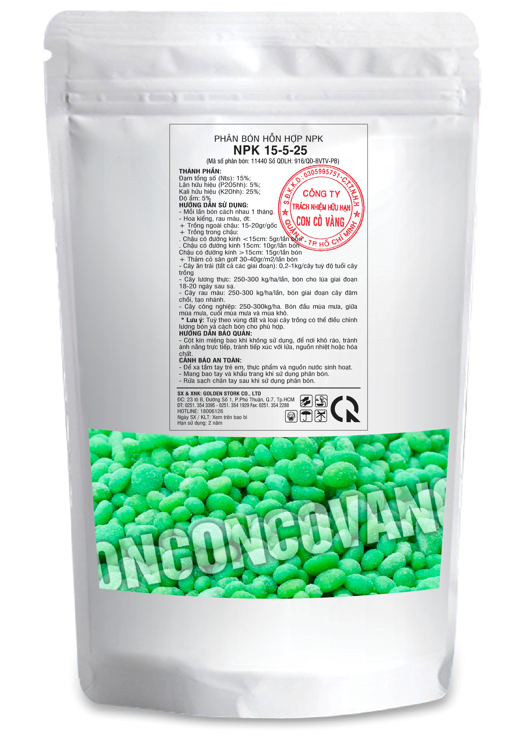 Phân bón NPK 15-5-25+TE NutriTech Premium (1 kg)