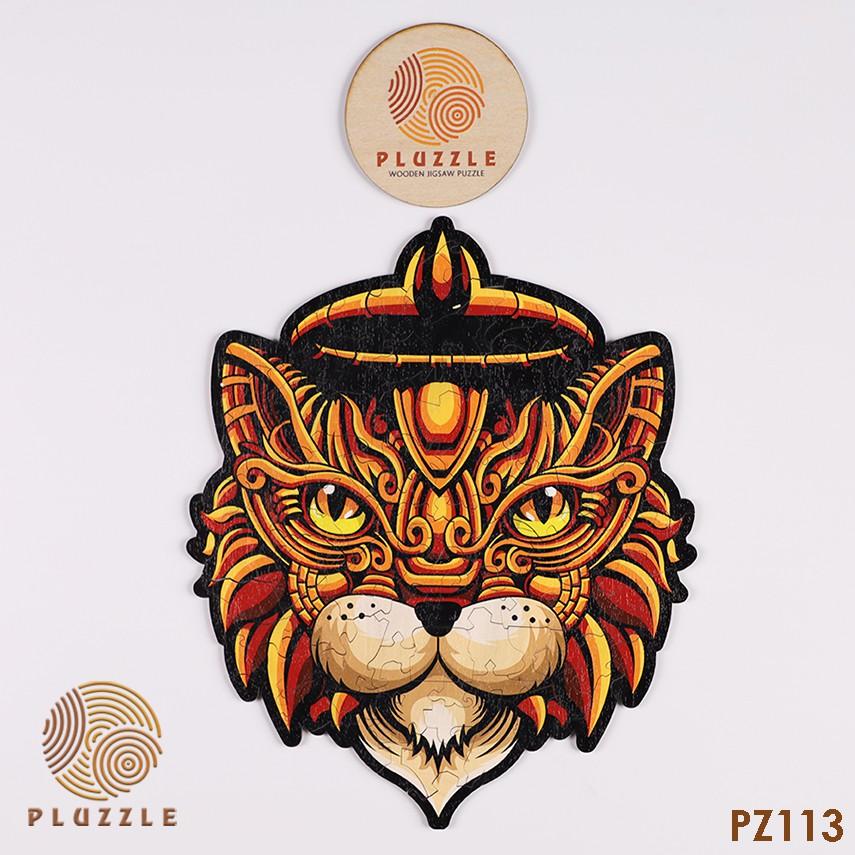 Bộ xếp hình gỗ đồ chơi puzzle ghép hình con vật độc đáo – Con Mèo Ai Cập - PZ113