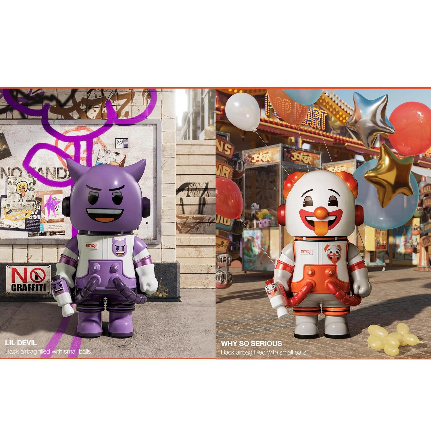 Đồ Chơi Mô Hình Pop Mart Mega Space Molly 100% x Emoji Series 4 (Mẫu Sản Phẩm Bên Trong Là Ngẫu Nhiên)