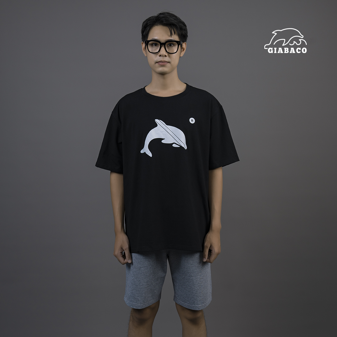 BLACK T-SHIRT Dolphin-GIABACO