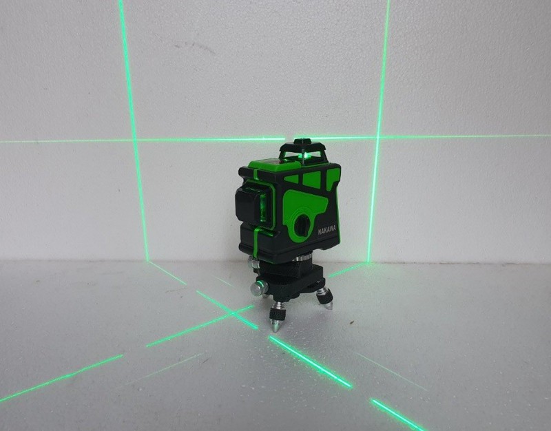 Máy cân mực 12 tia xanh phím cảm ứng, máy cân bằng tia lazer có điều khiển từ xa, kèm chân máy 1,2m và giá treo tường, máy phục vụ trong xây dựng, lắp đặt, trang trí nhà cửa